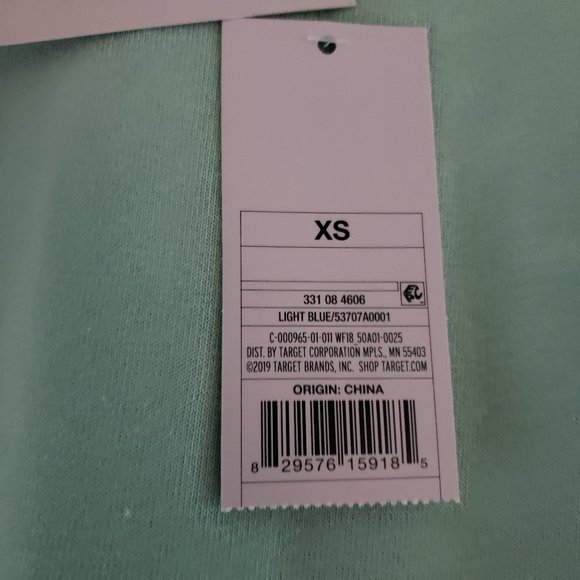 WILD FABLE Extra Small Light Blue Mineral Wash Tiered Sweatshirt Dress - Picture 9 of 11